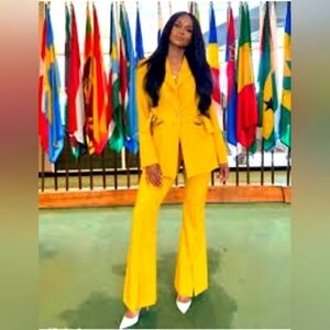 Lita flared leg suit pants